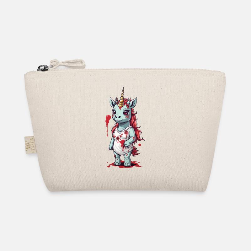 Zombie Einhorn Halloween Highlight Grusel Design Bio-Täschchen