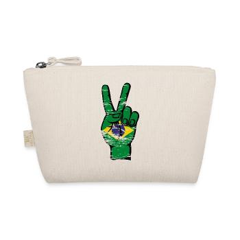 Symbole de victoire de la paix du drapeau du Brésil utilisé - Trousse biologique - nature - Devant