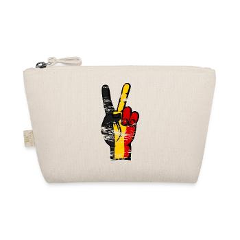 Belgien Flagge Frieden Victory Symbol used - Bio-Täschchen - Natur - Vorne