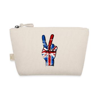 British Flag Peace Victory Symbol used - Organic Pouch - nature - Front
