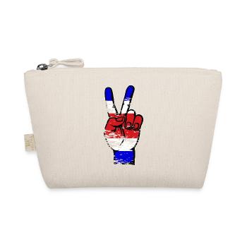 Costa Rica Flag Peace Victory Symbol used - Organic Pouch - nature - Front