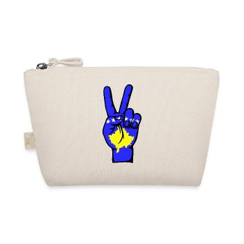 Kosovo Flag Peace Victory Symbol - Organic Pouch - nature - Front