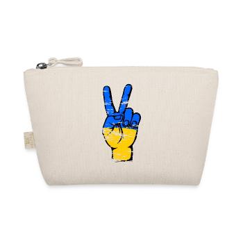 Symbole de victoire de la paix du drapeau de l’Ukraine utilisé - Trousse biologique - nature - Devant