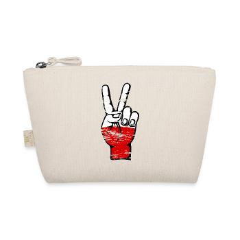 Symbole de victoire de la paix du drapeau de la Pologne utilisé - Trousse biologique - nature - Devant