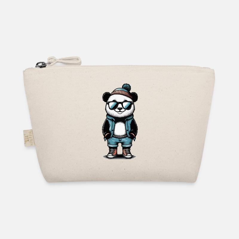 Cool panda with sunglasses Organic Pouch