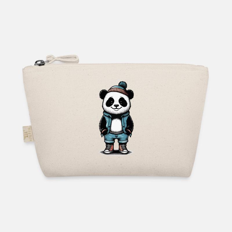 Cooler Panda - Bio-Täschchen - Natur