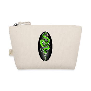Green snake with black background - Organic Pouch - nature - Front