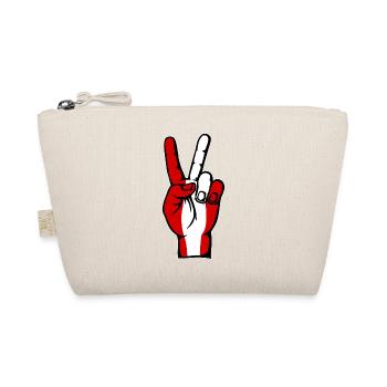 Peru Flag Peace Victory Symbol - Organic Pouch - nature - Front