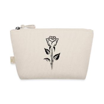 Simple rose logo design - Organic Pouch - nature - Front