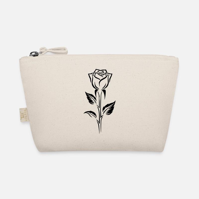 Simple rose logo design Organic Pouch