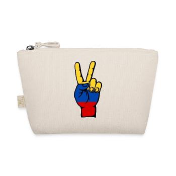 Kolumbien Flagge Peace Symbol - Bio-Täschchen - Natur - Vorne