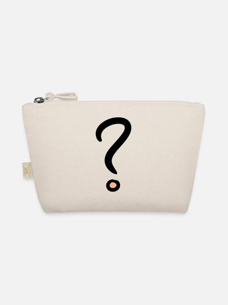 Question Mark Symbol, Punctuation Vector Drawing - Organic Pouch - nature - Front
