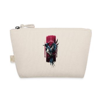 Sky's Messenger: Flying Cyanocitta Cristata - Organic Pouch - nature - Front