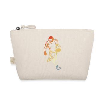 Vintage Football Spieler Skizze - Bio-Täschchen - Natur - Vorne