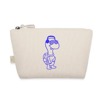 mignon cool DJ tortue fête club musique amusant - Trousse biologique - nature - Devant