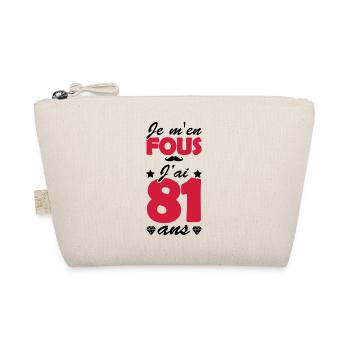 j'ai 81 ans / cadeau 81 ans / t-shirt 81 ans - Trousse biologique - nature - Devant