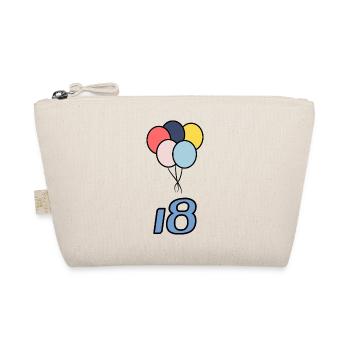 18. 18 YEARS OLD. 18th ANNIVERSARY. 18 BIRTHDAY. - Organic Pouch - nature - Front