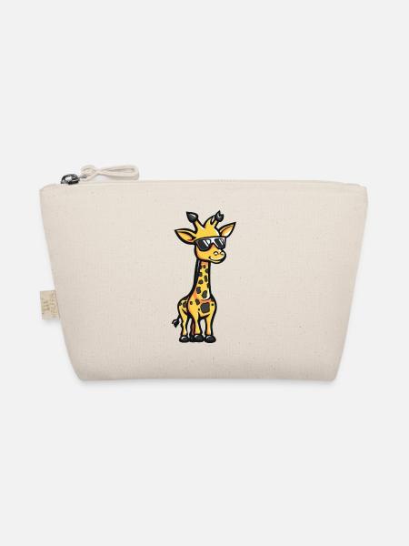 Giraffe Comic Cool - Bio-Täschchen - Natur - Vorne