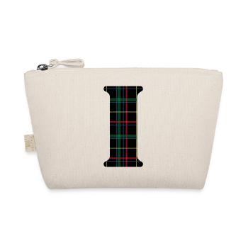 Monogramme i tartan écossais - Trousse biologique - nature - Devant