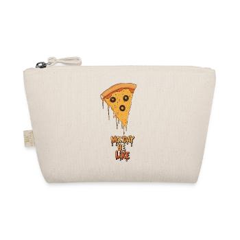 Monday Be Like – Lustiges Pizza-Motiv für den Woch - Bio-Täschchen - Natur - Vorne