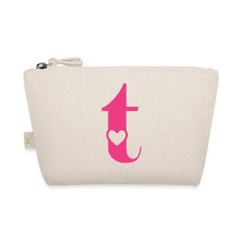Lettre t lettre initiale avec coeur - Trousse biologique - nature - Devant