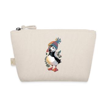 Puffin mit Mütze: Winterlicher Charme - Bio-Täschchen - Natur - Vorne
