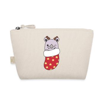 Rhinocéros mignons dans un bas de Noël pour Noël - Trousse biologique - nature - Devant