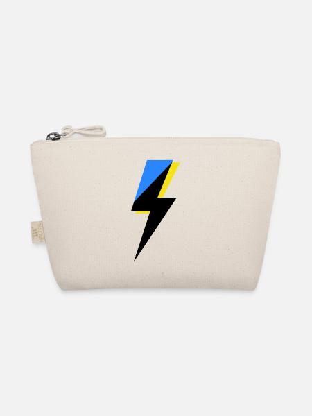 Blue and Yellow Geometry - Organic Pouch - nature - Front