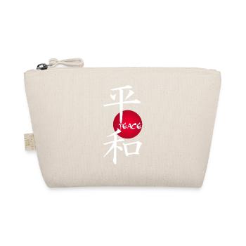 Japanische Kanji für Frieden (Weiß) - Bio-Täschchen - Natur - Vorne