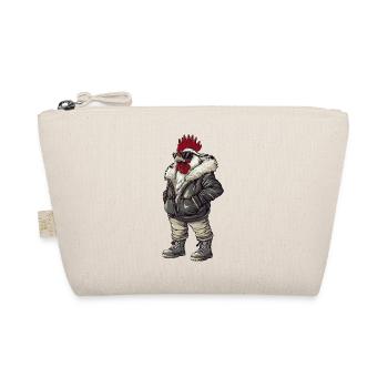 Rooster Cool Winter - Organic Pouch - nature - Front