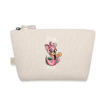 Funny flamingo with saying and cocktail - Organic Pouch - nature - Front