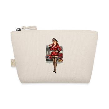 Pompier pin-up en rouge - Trousse biologique - nature - Devant