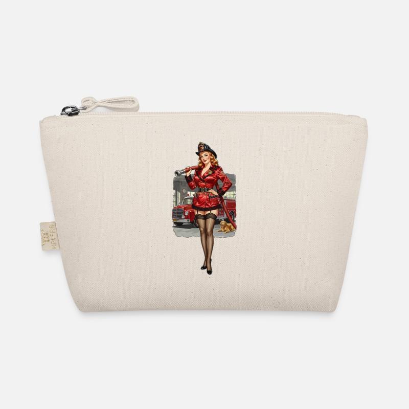Pin-up Firefighter in Red Organic Pouch