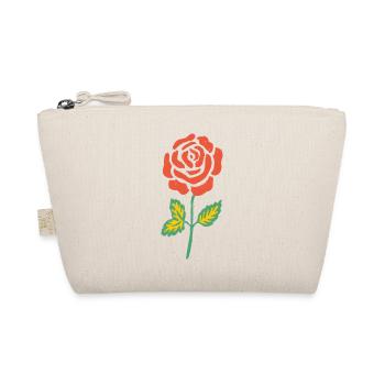 Rose Watercolor in Orange - Organic Pouch - nature - Front