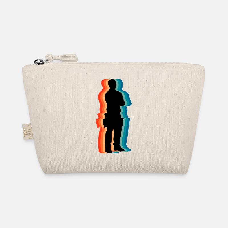 Retro Carpenter Silhouette Vintage Woodworker Organic Pouch