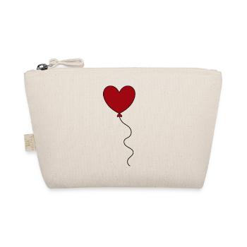 red heart red gift valentine's day - Organic Pouch - nature - Front