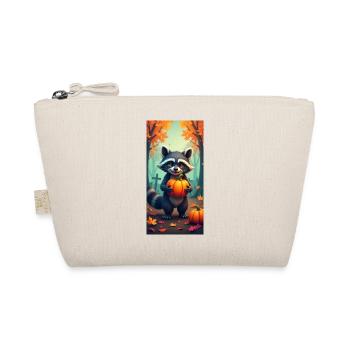 Raton laveur avec des citrouilles dans la forêt d’automne - Trousse biologique - nature - Devant