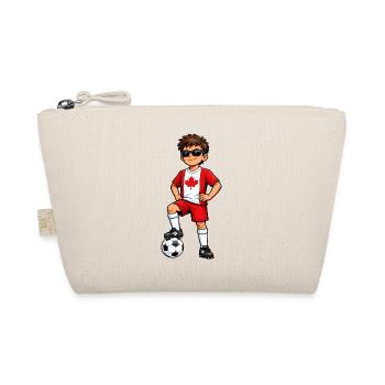 Drapeau canadien des Soccer Boy Canada Fan - Trousse biologique - nature - Devant