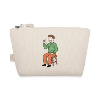 Crazy Sewing with Thread - Organic Pouch - nature - Front
