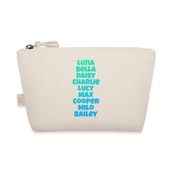 Colorful List of Dog Names Dog Design - Organic Pouch - nature - Front