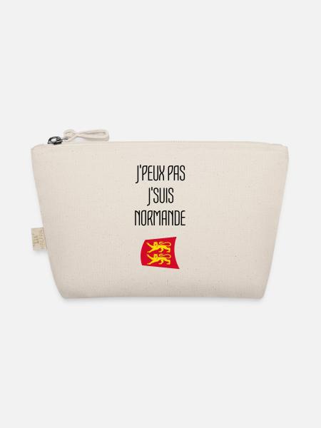 Humour Normandie J'peux pas j'suis Normande - Trousse biologique - nature - Devant