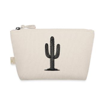 Black Cactus Silhouette - Organic Pouch - nature - Front