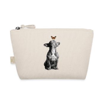 Bulldog Design for Dog Moms & Dads - Organic Pouch - nature - Front