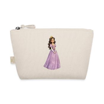 Lila Prinzessin mit Krone - Bio-Täschchen - Natur - Vorne