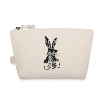 Too Hip to Hop – Cooler Hase mit Sonnenbrille - Bio-Täschchen - Natur - Vorne