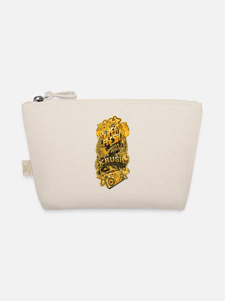 Goldene Graffiti HipHop BoomBox - Bio-Täschchen - Natur