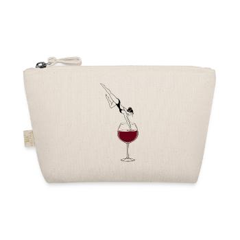 Wein Akrobatik Weinglas Minimalistisches Design - Bio-Täschchen - Natur - Vorne