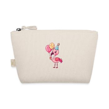 Flamingo Anniversaire Bébé - Trousse biologique - nature - Devant