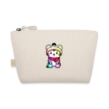 Tiger Winter Animal Colorful Comic - Organic Pouch - nature - Front