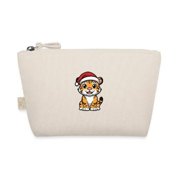 Tiger Christmas Cute - Organic Pouch - nature - Front